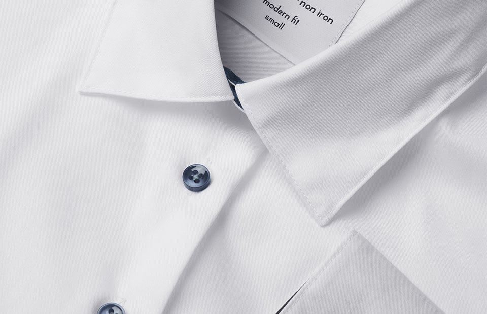 SEVEN SEAS Fine Twill Contrast | slim