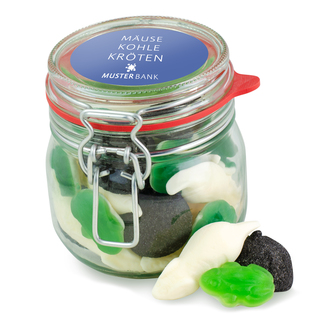 Bügelglas M Essbare Spardose