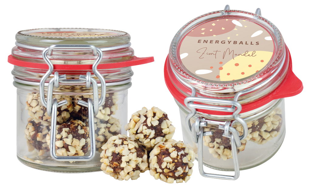Bügelglas XS Energyballs Zimt Mandel