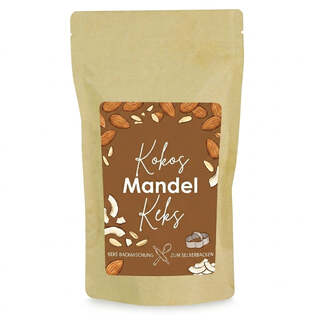 Ecobag L Backmischung Kokos-Mandel-Kekse mit Logo