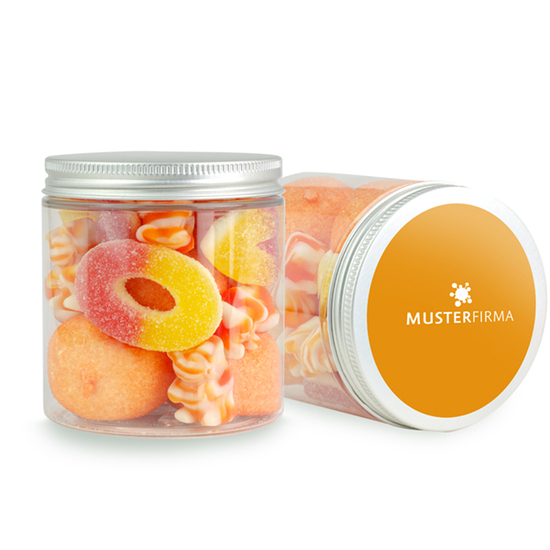 Naschdose S oranger Süßigkeiten Mix