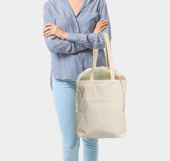 BRISBANE – Schwere Baumwolltasche mit Netz