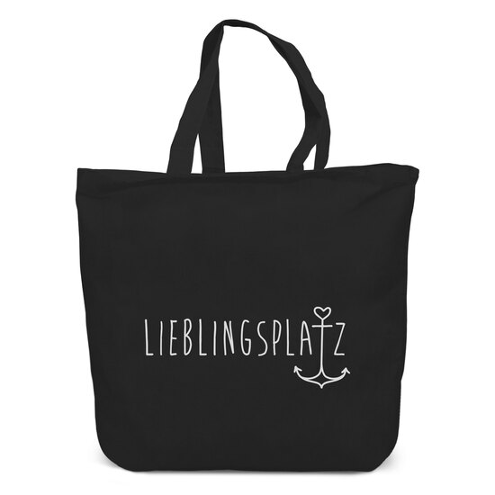CADAQUES – Baumwolltasche mit Bodenfalte und langen Henkeln