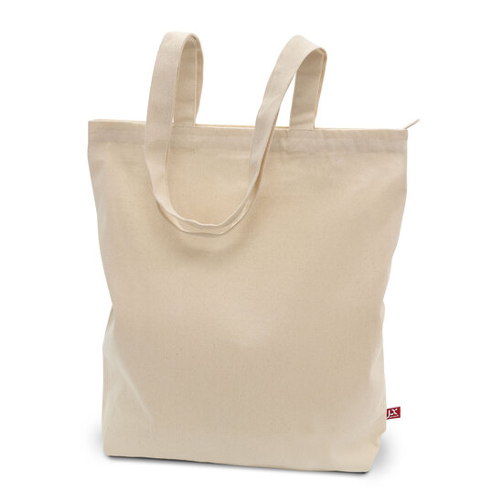 OTTAWA – Schwere Baumwolltasche mit Reißverschluss und langen Henkeln