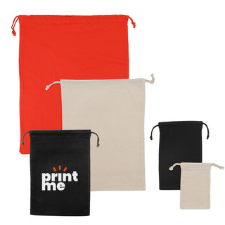 Baumwollbeutel mit Kordelzug  DKE062 40 x 50 cm  schwarz