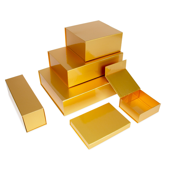 Luxus Magnetfaltkartonagen VPD051 35 x 25 x 10 cm gold hochglanz