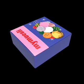 Geschenkbox Weihnachten mit 575g Bio-Musli, Musli-2Go-Becher und Löffel