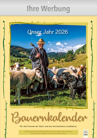 Große Bauernkalender - Große Wandkalender im Hochformat
