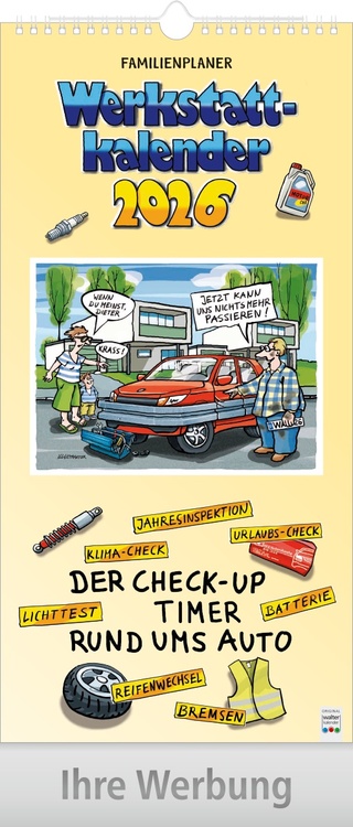 Werkstattkalender mit Familienplaner - Wandkalender