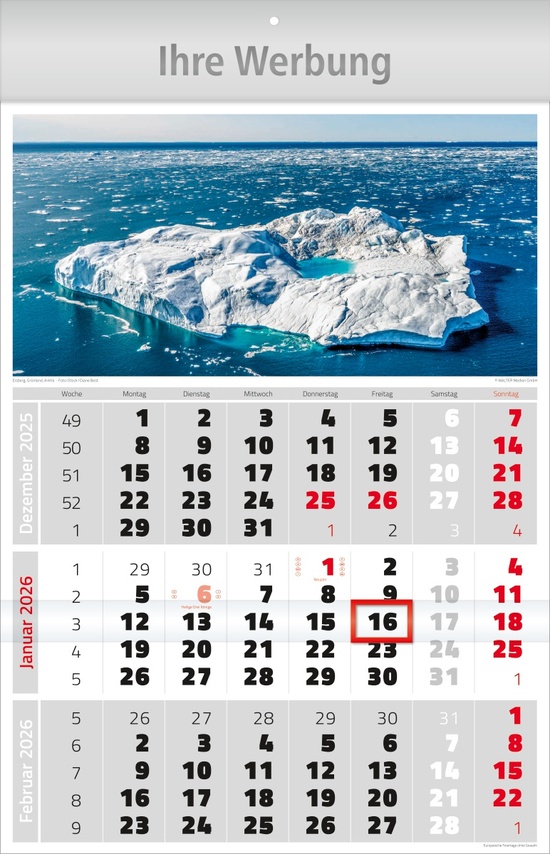 Dreimonatsbildplaner Combi 3 - Monatsplaner