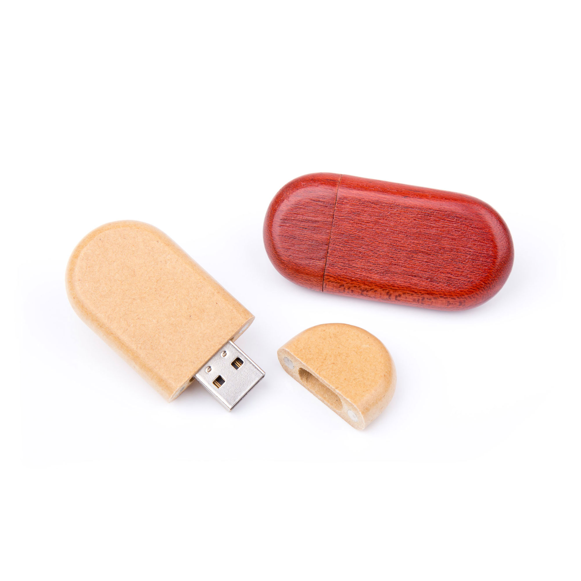 USB Stick Holz Oval