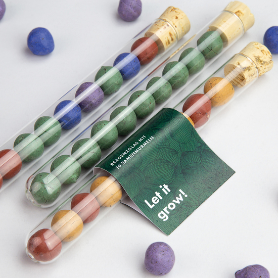 Samenmurmeln im Glas Timo