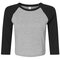 BL1200 Bella Women´s Micro Rib 3/4 Raglan Baby Tee