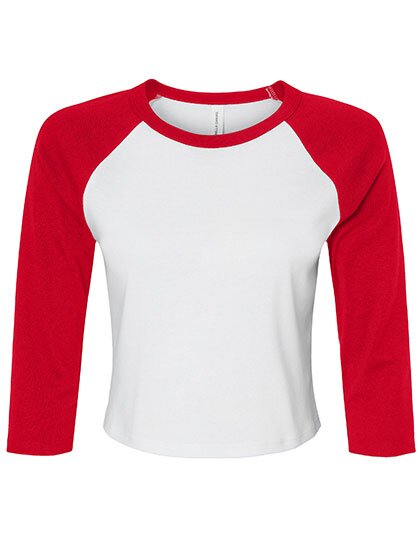 BL1200 Bella Women´s Micro Rib 3/4 Raglan Baby Tee