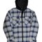 BU8620 Men´s Flannel Jacket With Sherpa Hoodie