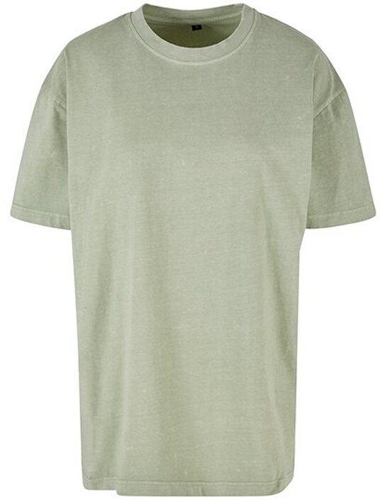 BY270 Build Your Brand Ladies Oversized Acid Wash Tee