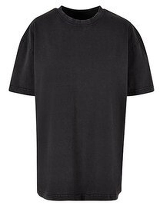 BY270 Build Your Brand Ladies Oversized Acid Wash Tee