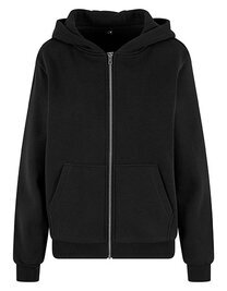 Build Your Brand Ladies Fluffy Zip Hoody
