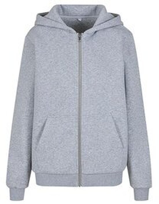 Build Your Brand Ladies Fluffy Zip Hoody