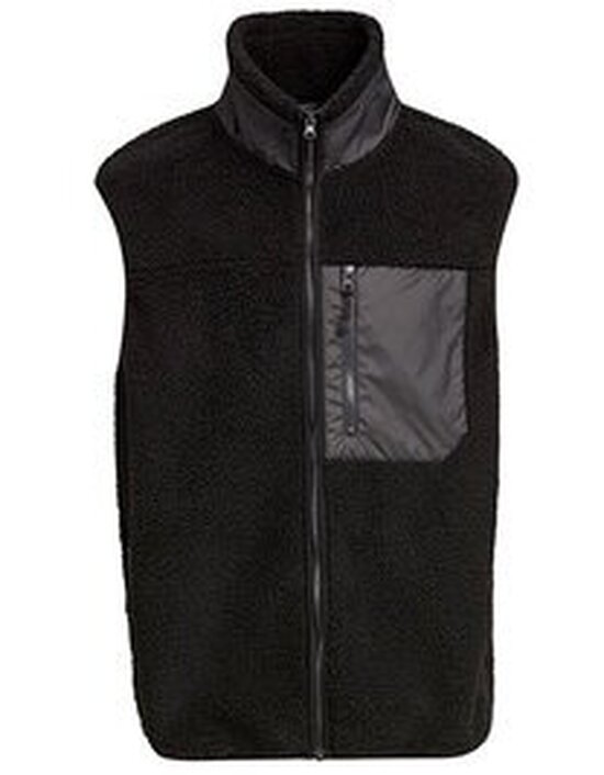 BY407 Build Your Brand Bonded Sherpa Vest