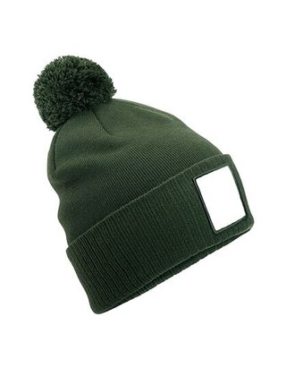 CB338R Beechfield Appliqué Patch Pom Beanie
