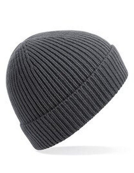 Engineered Knit Ribbed Beanie