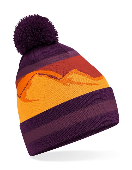CB395R Beechfield Mountain Peaks Pom Pom Beanie