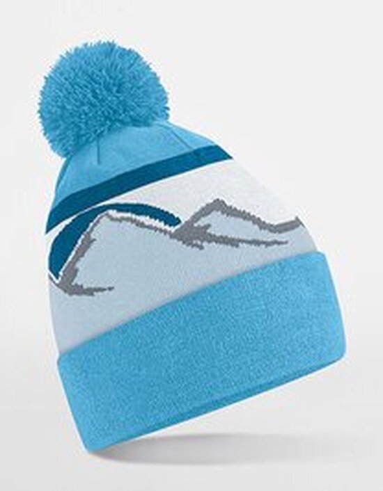 CB395R Beechfield Mountain Peaks Pom Pom Beanie