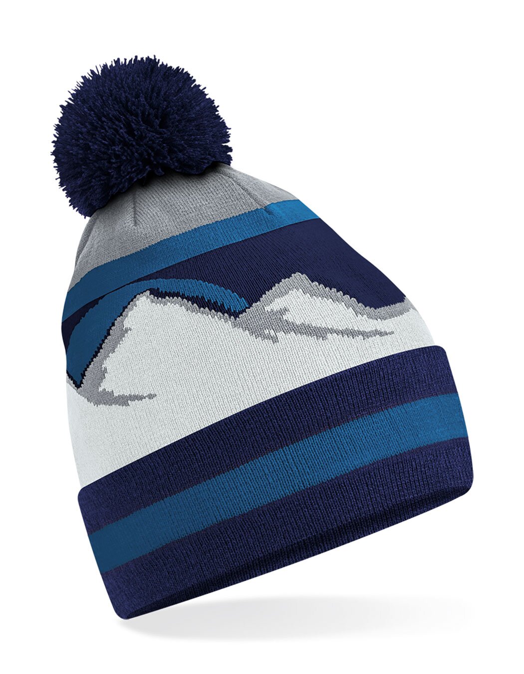 CB395R Beechfield Mountain Peaks Pom Pom Beanie