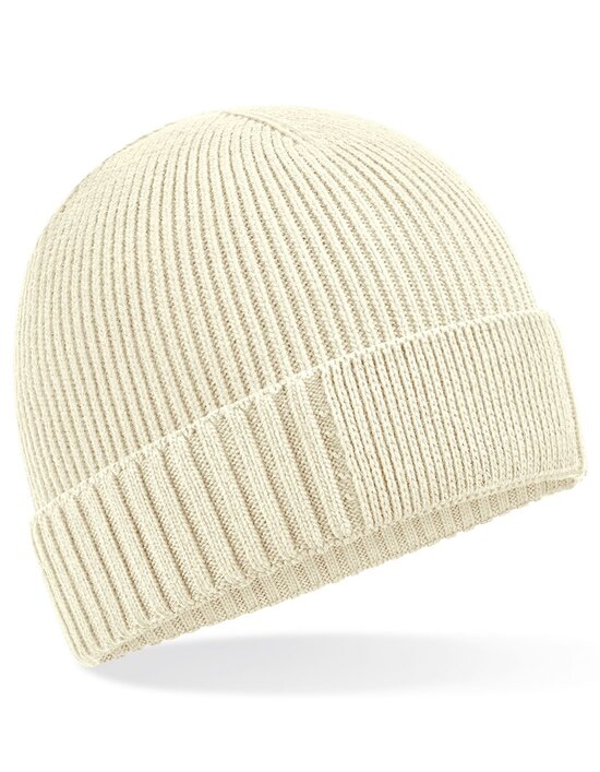 CB438N Beechfield Organic Cotton Engineered Patch Beanie