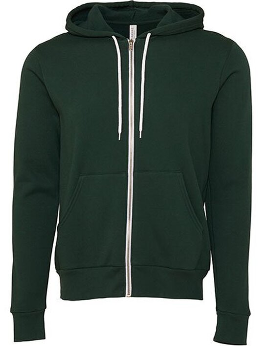 Unisex Zip-Up Poly-Cotton Fleece Hoodie