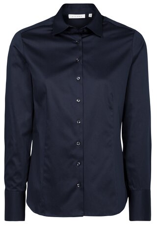 Eterna Bluse Satin Shirt- Tailliert - Ohne Brusttasche