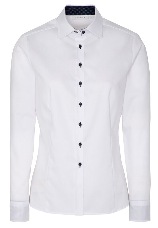 Eterna Bluse Oxford Pinpoint - Tailliert - Ohne Brusttasche