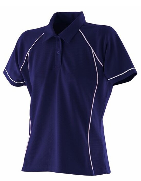 Ladies` Piped Performance Polo