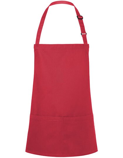 Kurze Latzschürze Basic mit Schnalle und Tasche