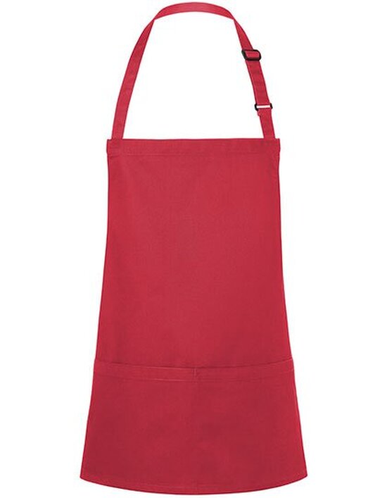 Kurze Latzschürze Basic mit Schnalle und Tasche