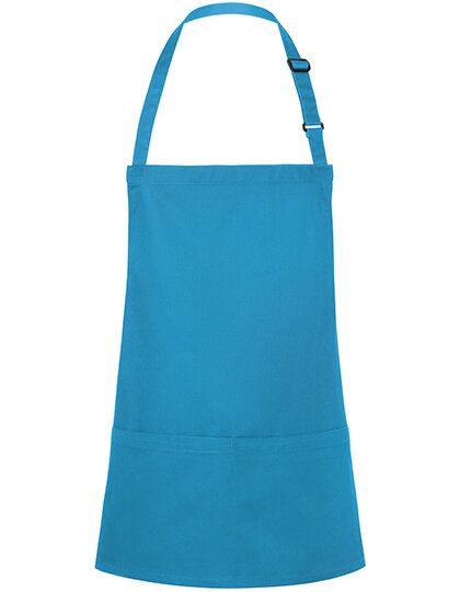 Kurze Latzschürze Basic mit Schnalle und Tasche