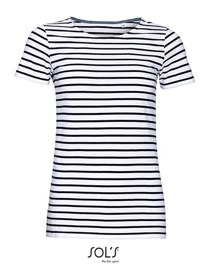 Women`s Round Neck Striped T-Shirt Miles