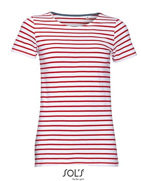 Women`s Round Neck Striped T-Shirt Miles