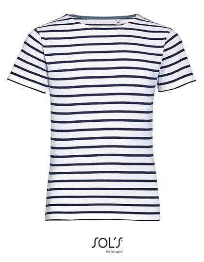 Kids` Round Neck Striped T-Shirt Miles