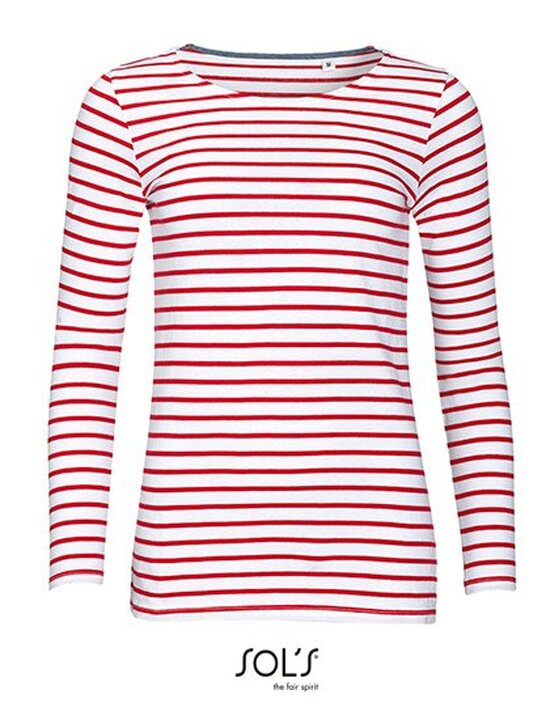 Women`s Long Sleeve Striped T-Shirt Marine