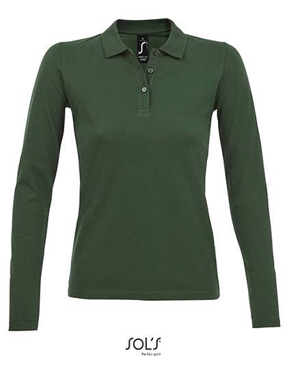Women`s Long-Sleeve Piqué Polo Shirt Perfect