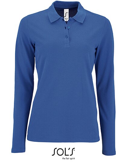 Women`s Long-Sleeve Piqué Polo Shirt Perfect
