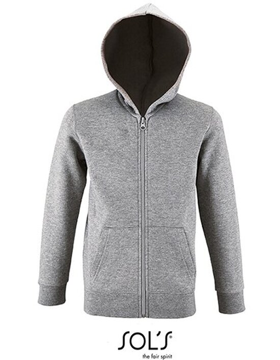 Kids` Zip Hoodie Stone