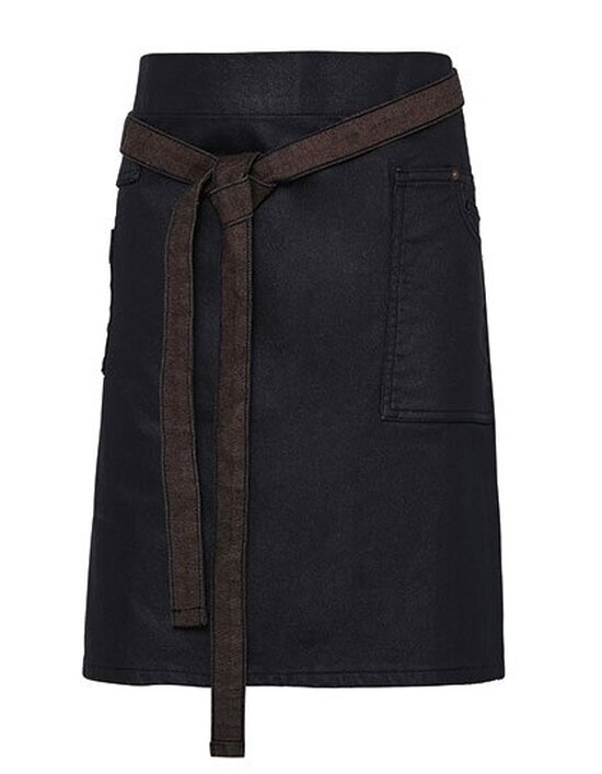 Division Waxed Look Denim Waist Apron