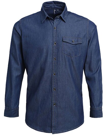Men`s Jeans Stitch Denim Shirt
