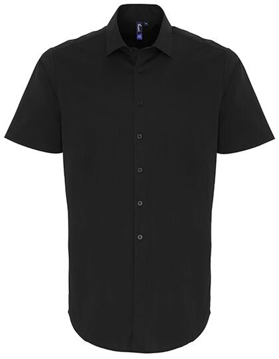 Men´s Stretch Fit Poplin Short Sleeve Cotton Shirt