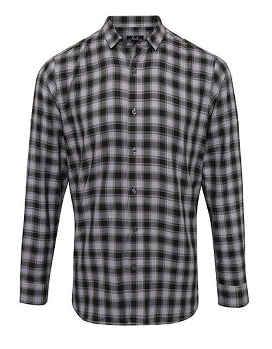 Men`s Mulligan Check Cotton Long Sleeve Shirt