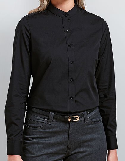 PW358 Premier Workwear Women´s Banded Collar Grandad Shirt