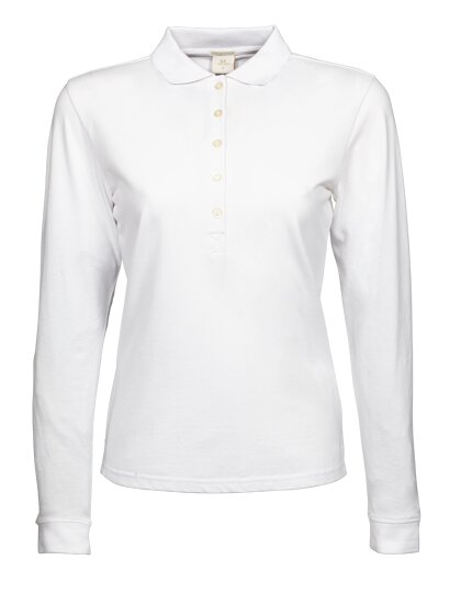 TJ146 Womens Luxury Stretch Long Sleeve Polo